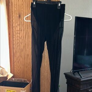 SHEIN Sheer Black Leggings